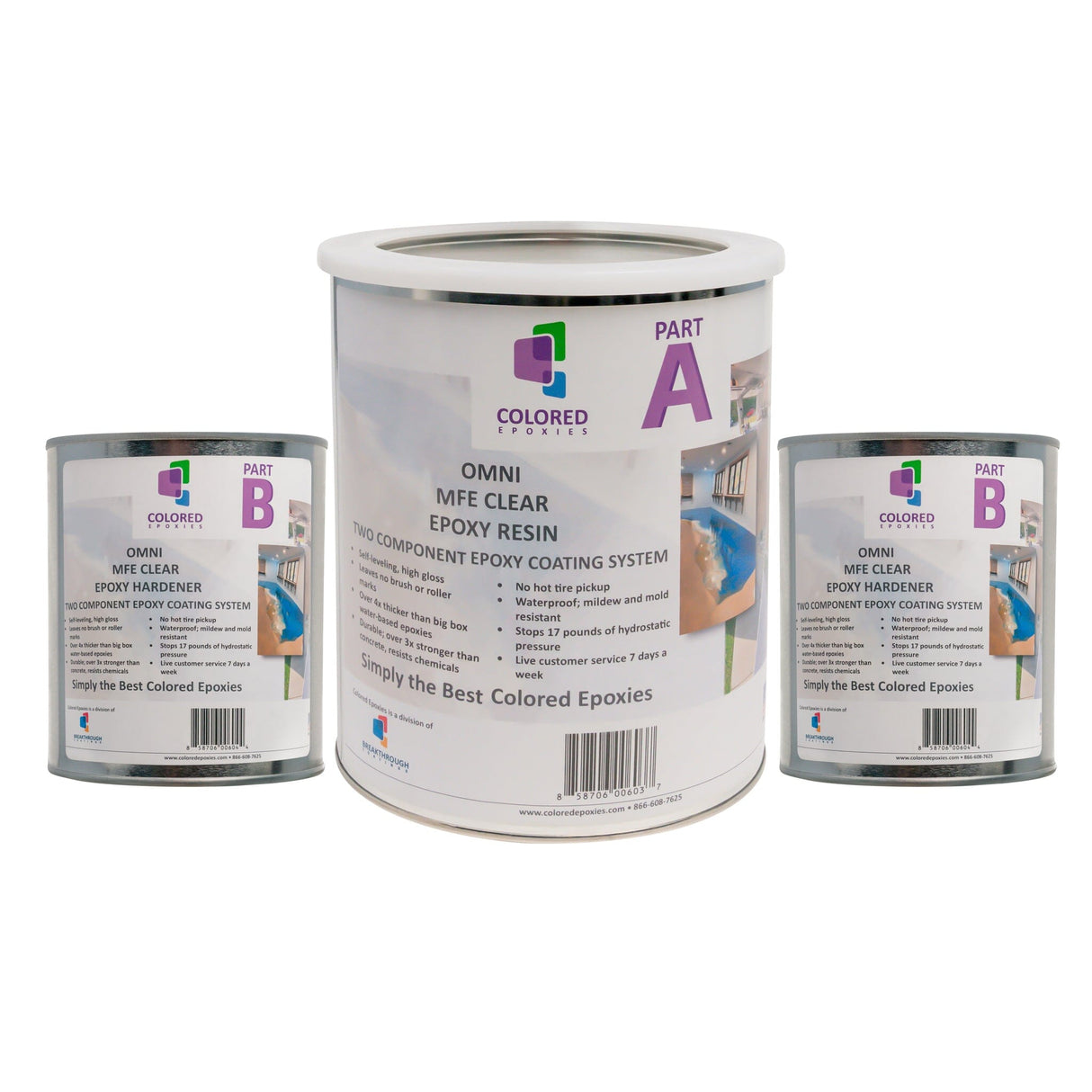Conjunto de resina de epóxi claro