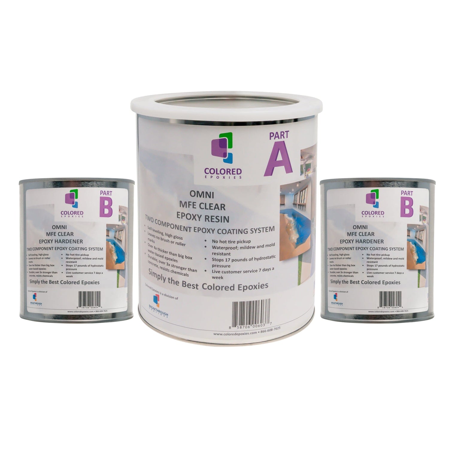 Conjunto de resina de epóxi claro