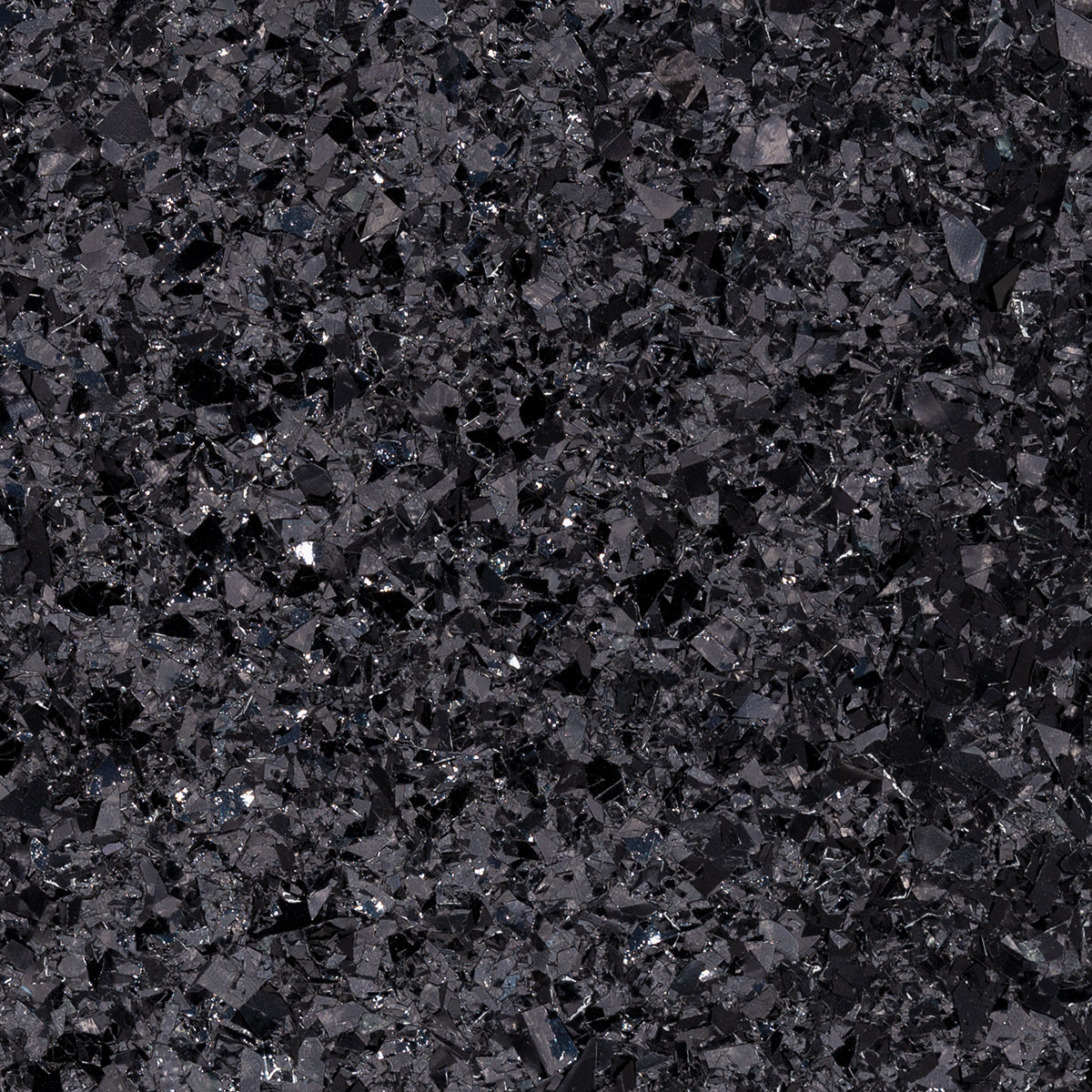 Crystal Glitter Black, 0.125 inch UV coated