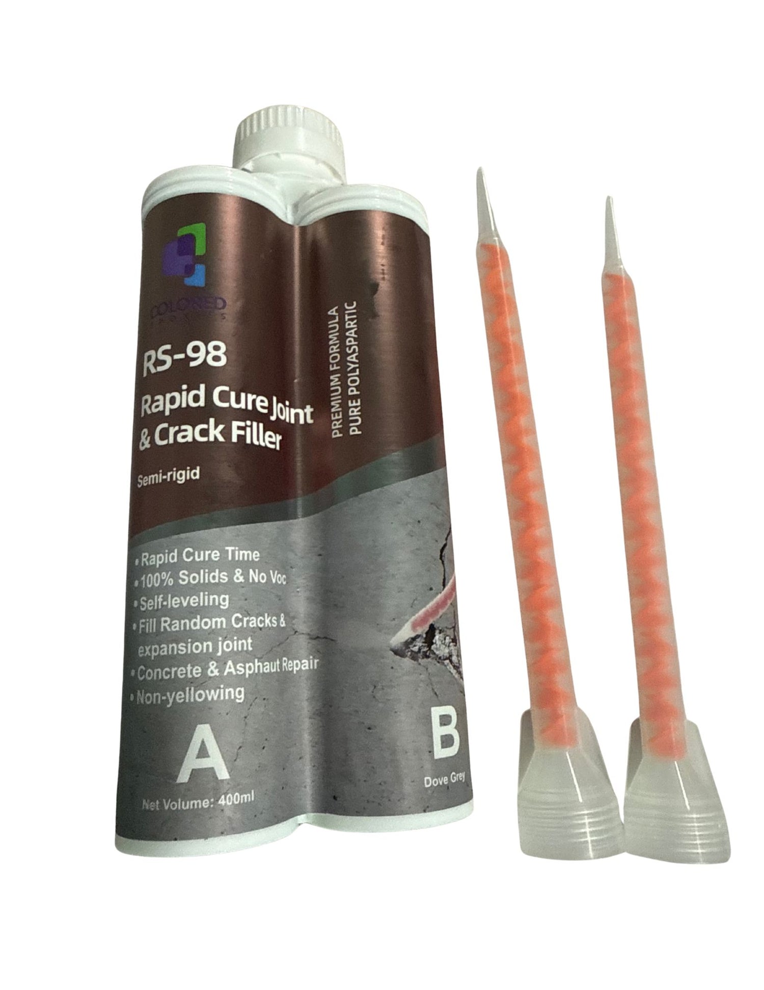 RS-98 Rapid Cure Joint & Crack Filler Refill and Mixers 400 ML