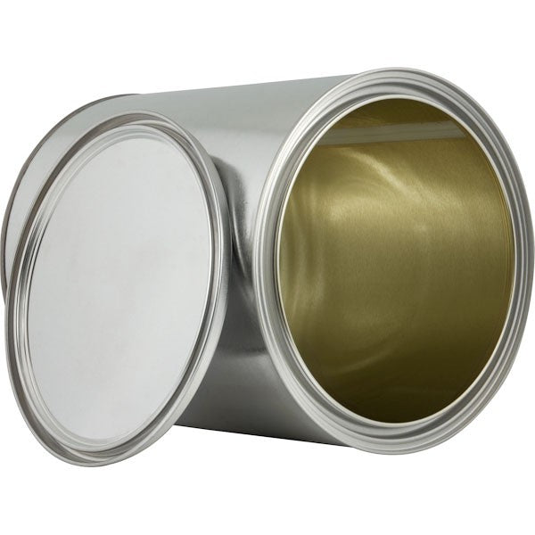 1 Gallon 128 oz Metal Paint Can with Lid, Gold Epoxy Phenolic Lined. No Handles - Coloredepoxies