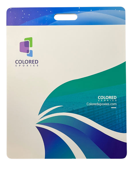 Colored Epoxies Flake Customer Display Board