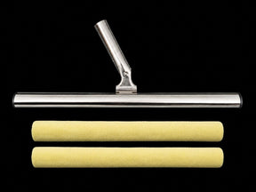 T-Bar epoxy applicator with yellow roller for metallic epoxy coatings