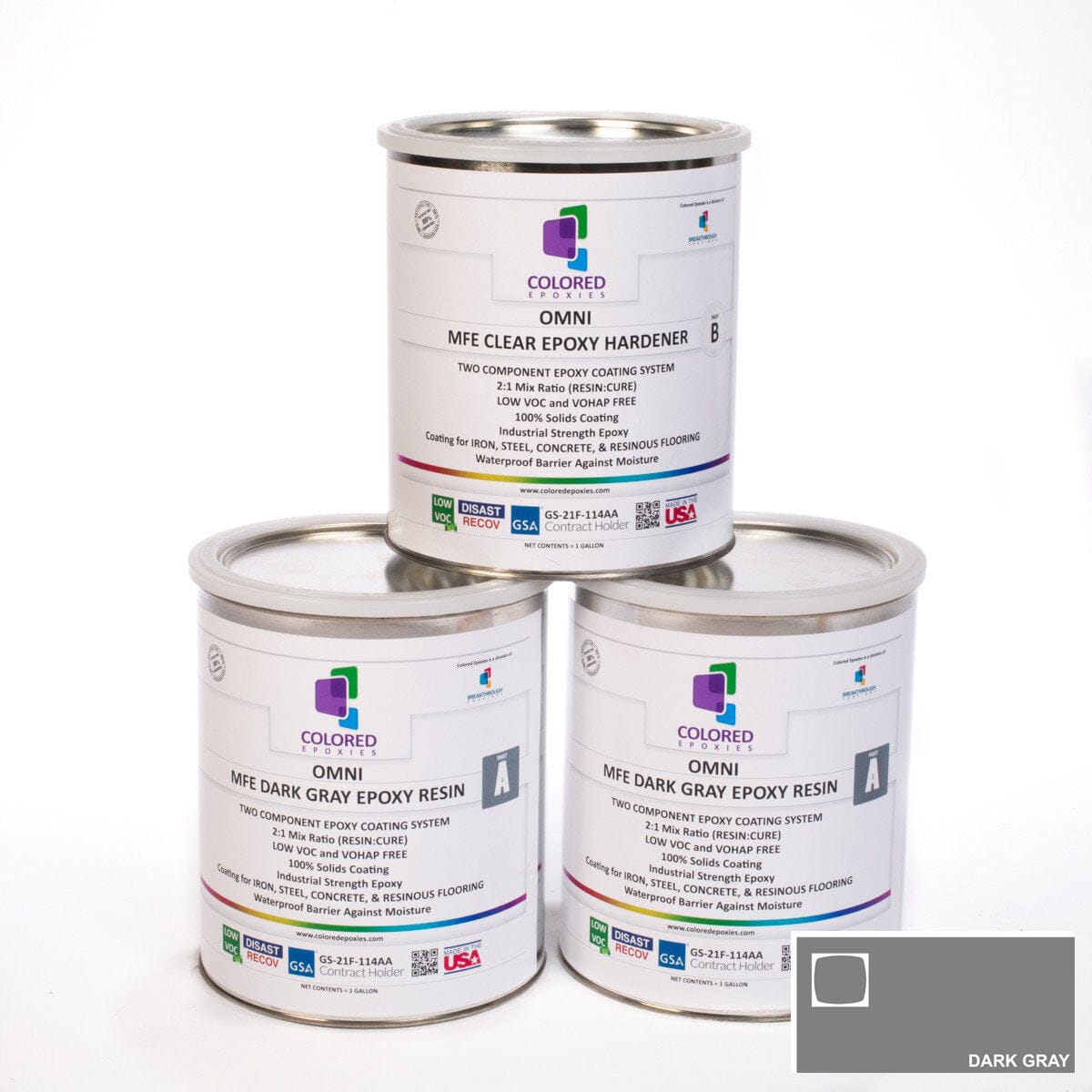 Coloredepoxies 10005 Black Epoxy Resin Coating Made with Beautiful and  Vibrant Pigments, 100% Solids, for Garage Floors, Basements, Concrete and