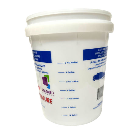 Colored Epoxies 5-Gal. Clear Measure Multi Mix Bucket
