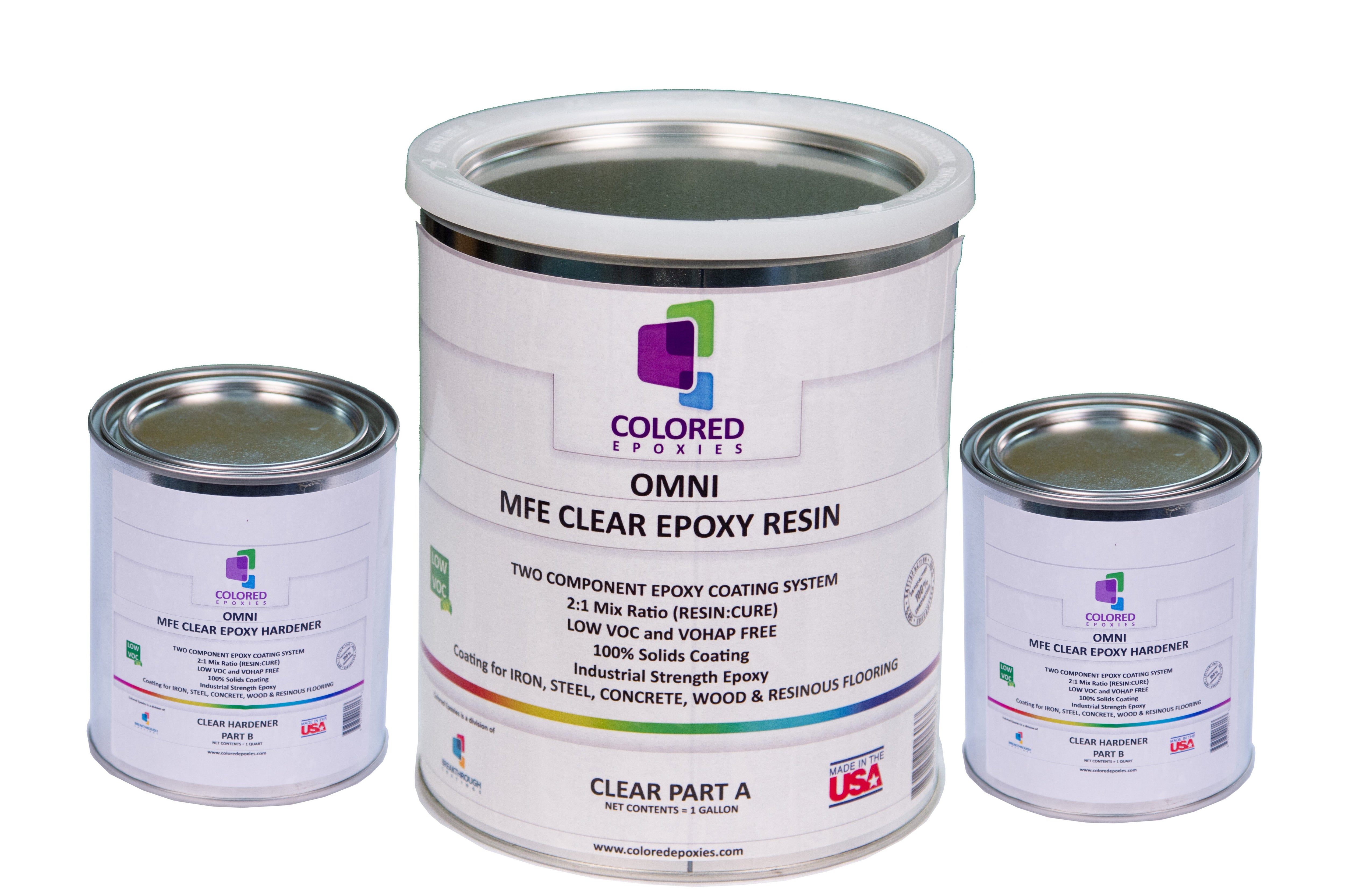 Colored Epoxies 1038 Clear 1.5 Gallon Kit Resin and Hardener